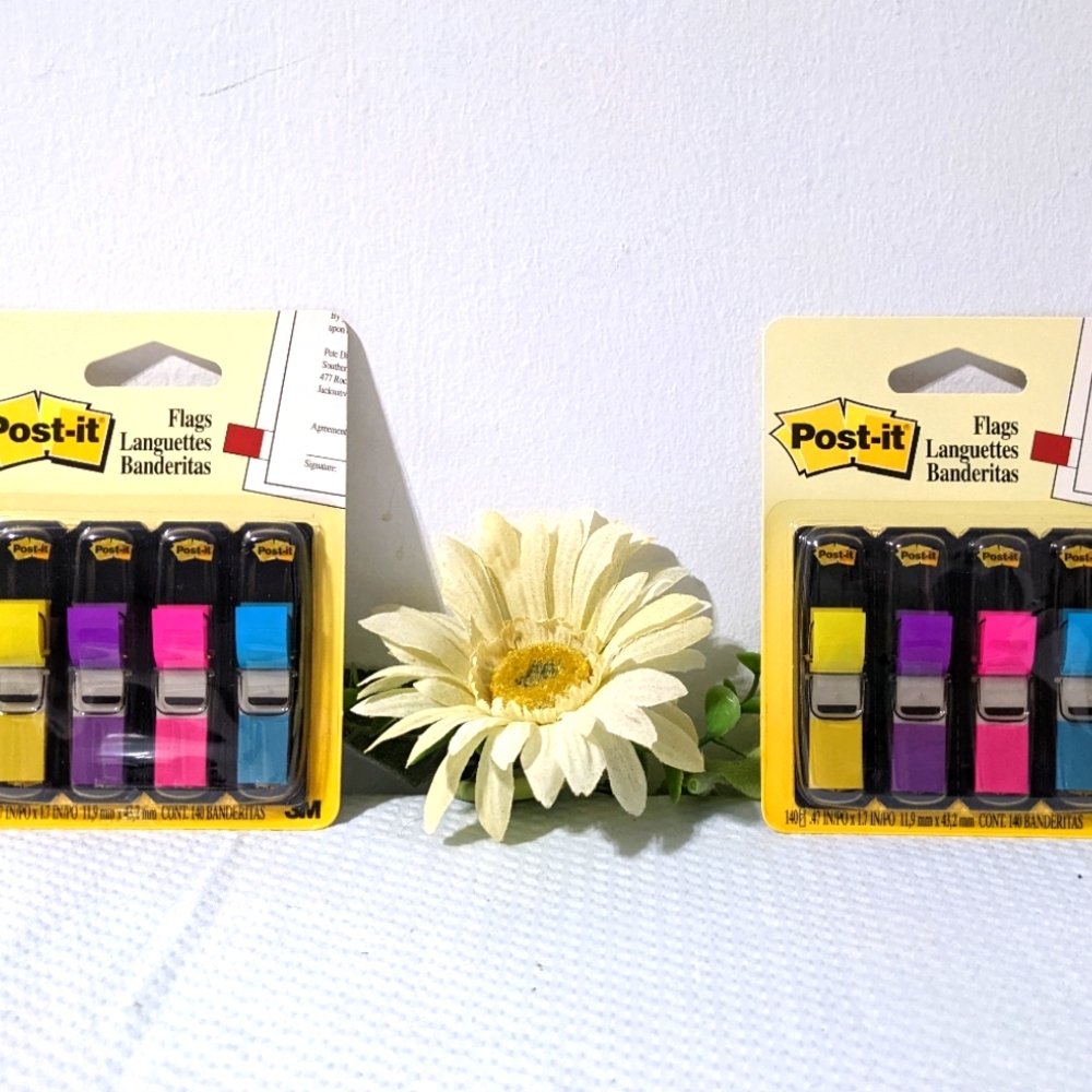 💖 2x Post It Flags 2 Packs